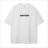 grande off 印花T恤男女潮短袖 歌手A妹Ariana yes and? white