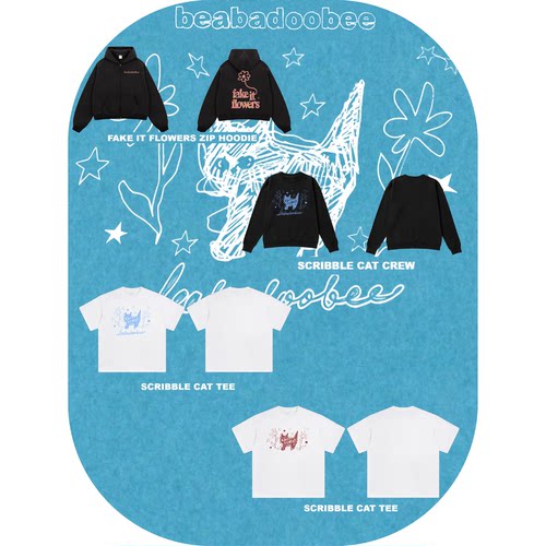 【ABCMJ】beabadoobee周边新款美式重磅纯棉印花美式T恤