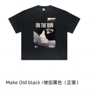 2014 Beyonce JAY 美式 VINTAGE Z巡演同款 重磅纯棉短袖 ABCMJ