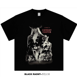 重磅纯棉宽松短袖 自制Beyonce碧昂斯CC2025同款 ABCMJ