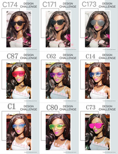 满包邮30CM6分关节体洋娃娃换装衣服配件配饰i眼镜墨镜页面详述-4