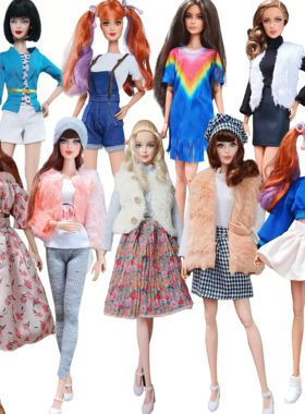 30CM6分玩具洋娃娃换装衣服套装比芭fr丽佳pp小布OB心怡叶罗丽12