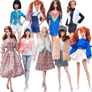 30CM6分玩具洋娃娃换装 比芭fr丽佳pp小布OB心怡叶罗丽12 衣服套装