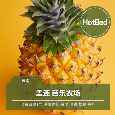 【温床咖啡】深烘焙 云南孟连全蓝计划合作款 厌氧日晒 热带水果