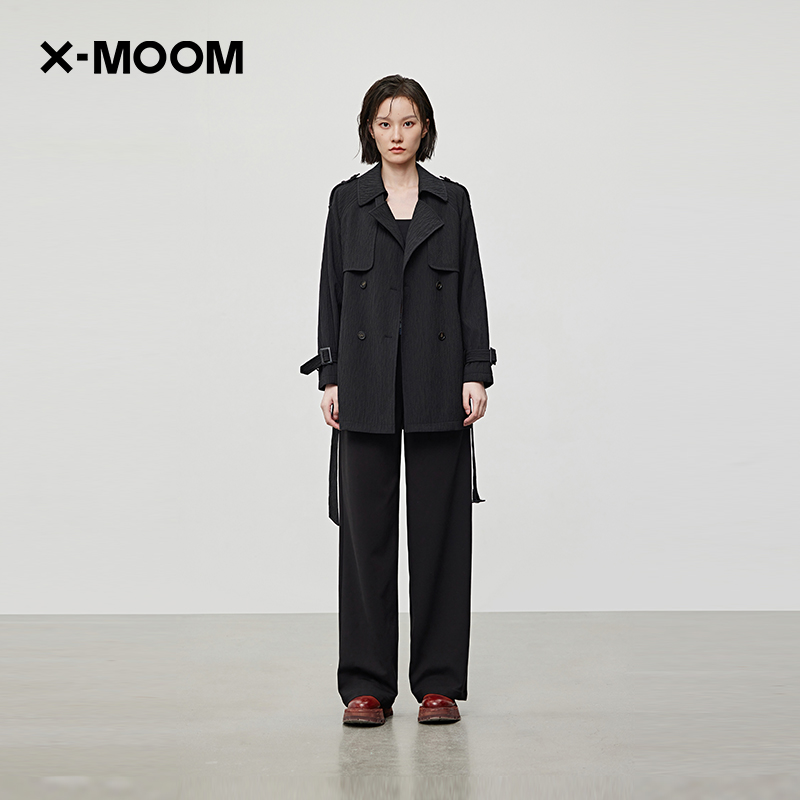 X--MOOM肌理经典版中长风衣