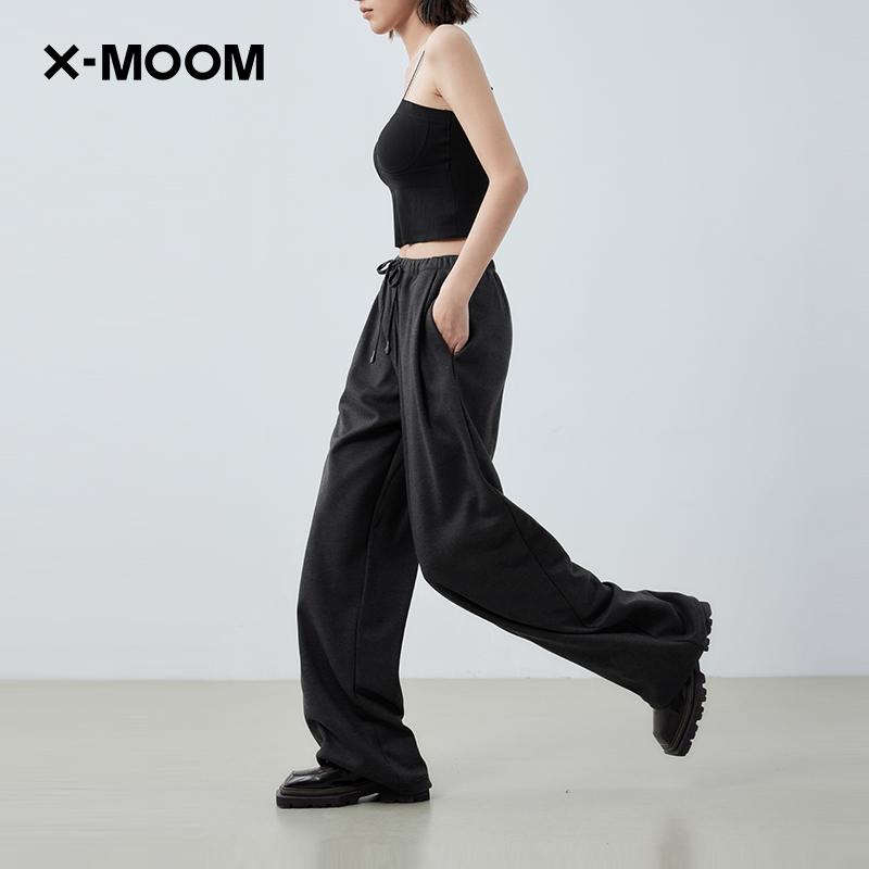 X--MOOM抽绳松紧腰宽松休闲裤