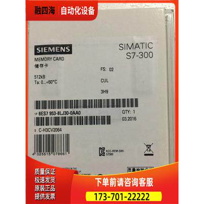 6ES7953-8LG30-0AA0 S7-300 MMC128KB 6ES79538LG300AAO【议价】