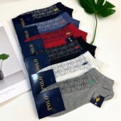 特价 POLO袜子男春夏纯棉几何纹抗菌吸汗短袜个性 无骨低帮船袜9060