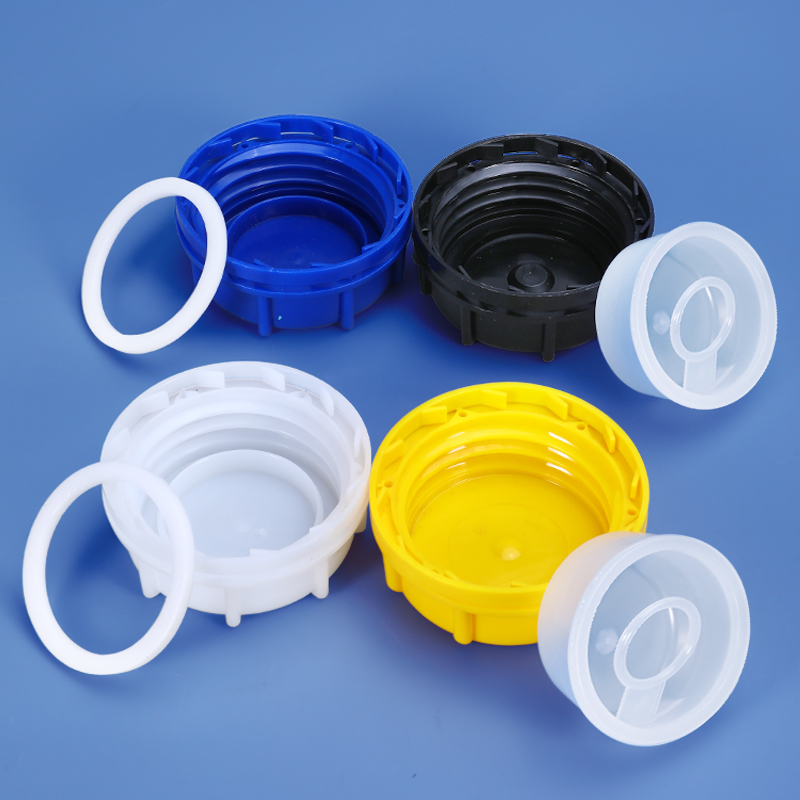 堆码桶盖子塑料桶透气盖防盗盖25L塑料桶盖子PE垫圈密封盖防盗环
