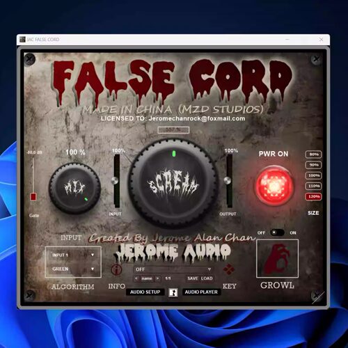 JAC False Cord重型死核人声嘶吼插件PC专用VST与EXE野兽咆哮神器