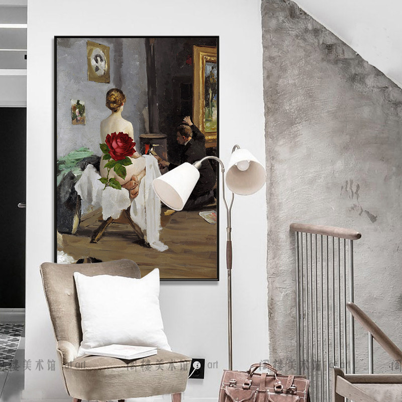 冬季画室 janis rozentals拉脱维亚阁楼美术馆艺术装饰画美式北欧