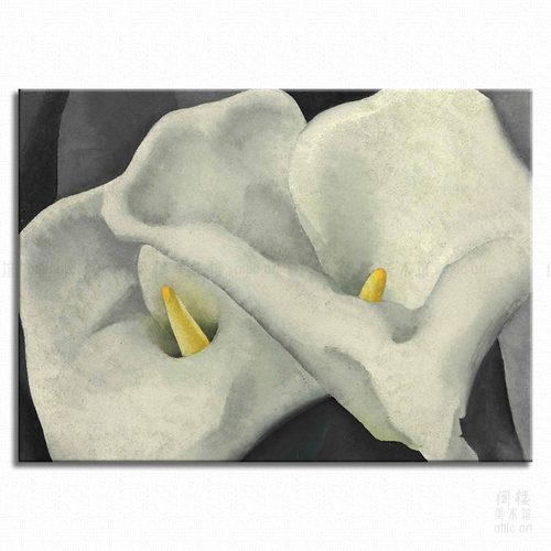 马蹄莲欧姬芙艺术风酒吧装饰画