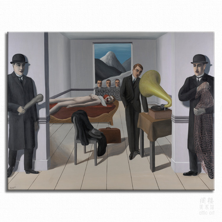 受威胁的凶手 rene magritte 马格利特 装饰画 超现实主义