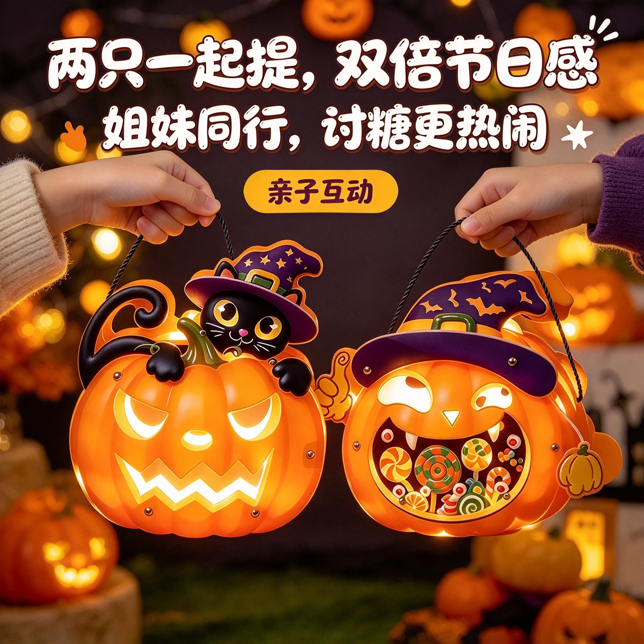 万圣节装饰南瓜灯儿童手工diy材料包灯笼幼儿园活动主题派对用品6