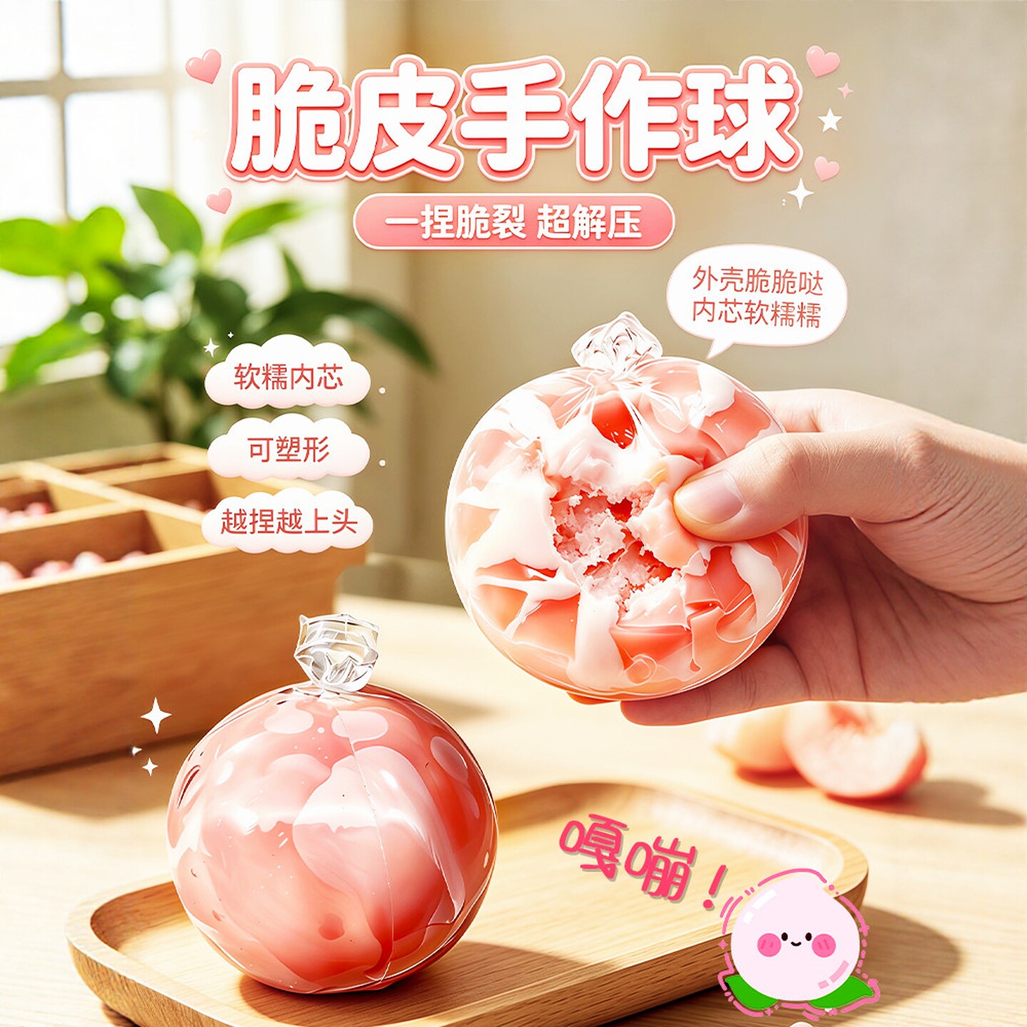 可塑脆皮手作球捏捏乐发泄解压球玩具减压神器儿童冰皮成品男女孩图片