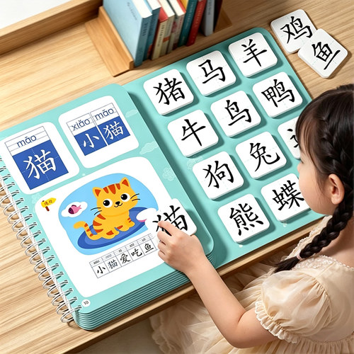 识字书幼儿认字早教安静书儿童启蒙幼儿园2-3岁4全套宝宝识字卡片