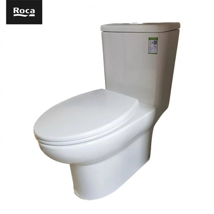 Roca乐家维尔纳-N连体座厕虹吸式抽水马桶家用节水大冲力坐便器
