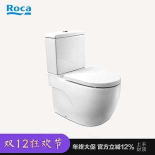 ROCA乐家卫浴纽瑞分体式 抽水马桶直冲连体坐便器家用节水防臭座厕