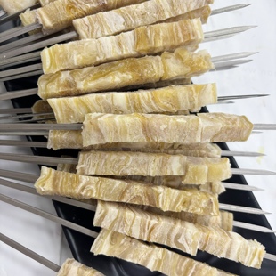 千层筋牛腩筋牛筋皮串20串烧烤油炸夜市小吃半成品牛腩筋批发商用