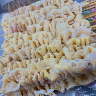 烧烤户外串烧烤油炸铁板开店材料半成品鸡皮串20支野餐鸡肉皮串