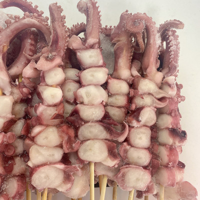 40克龙珠串商用章鱼粒章鱼脚八爪鱼足串20支烧烤铁板油炸食材批发