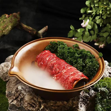 密胺仿瓷盘子商用创意特色大碗网红山野风酸汤牛肉火锅店同款餐具