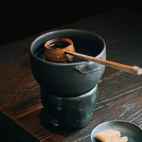 网红山缓缓同款仿古陶瓷温茶炉