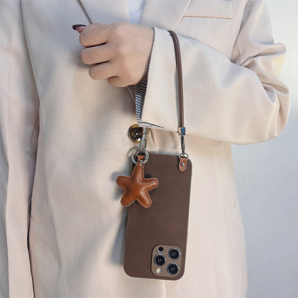 月牙坑秋冬星星手绳斜挎适用小米17/15/14/13手机壳pro高级感红米note15R/12/11时尚K70女款K60全包K50保护套