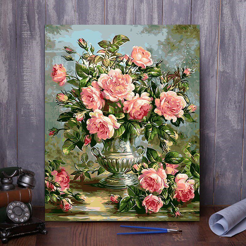 油画花卉新款艺术梅兰竹菊画板diy数字颜料画div礼物颜料画画|msdalam kategori Aksesori rumah, lukisan hiasan, DIY/Lukisan digital - dari Buy2taobao.com untuk memberikan perkhidmatan ejen Taobao profesional membeli