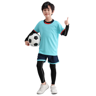 秋冬儿童足球服套装比赛足球衣训练队服小学生定制短袖球服男女童