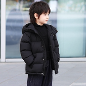 冬季 男童儿童羽绒服2025新款 加厚连帽女童三防高充绒量短款 外套