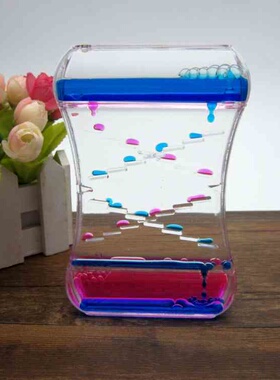 创意滑梯油滴 油漏玩具 塑料漏斗摆件 液体沙漏动感油漏学生