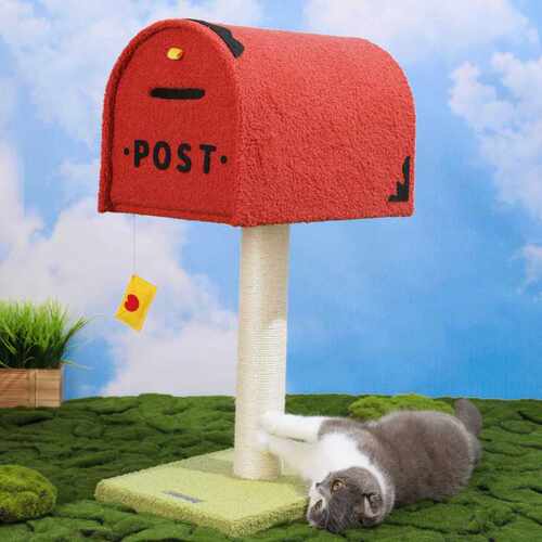Tinypet小芥 信箱猫爬架剑麻柱猫玩具猫窝一体双门猫跳台宠物用品