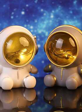 宇航员钱罐星星灯太空人家居装饰工艺摆件生日礼物送男生跨境新品
