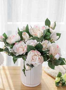 厂家 栀子花仿真花单枝假花婚庆家居装饰外贸GF15265A