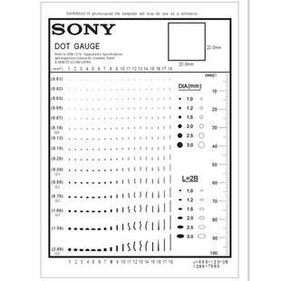 适用于索尼点规污点卡点线规菲林尺外观比对卡污点规缺陷点规检验