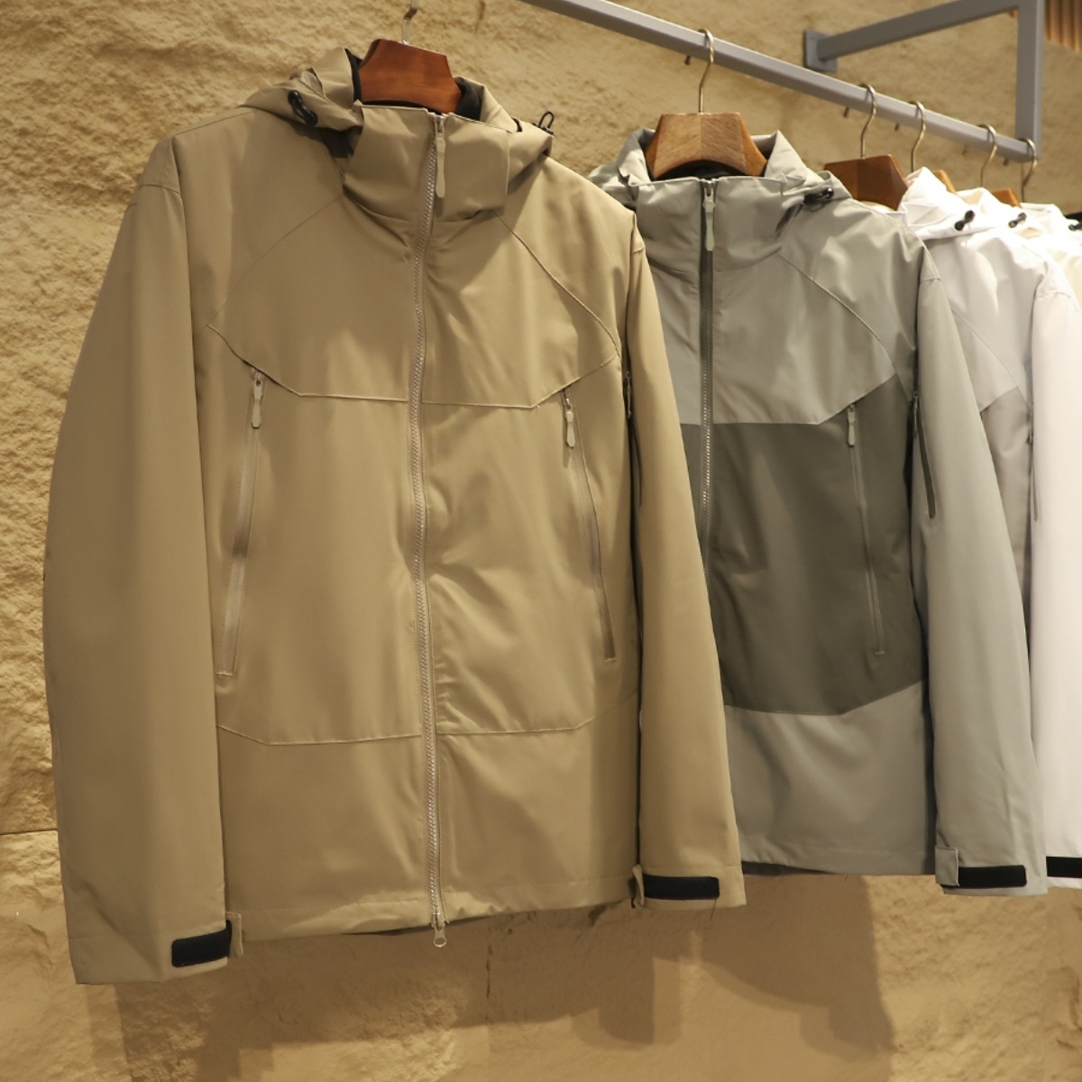 户外三合一冲锋衣外套