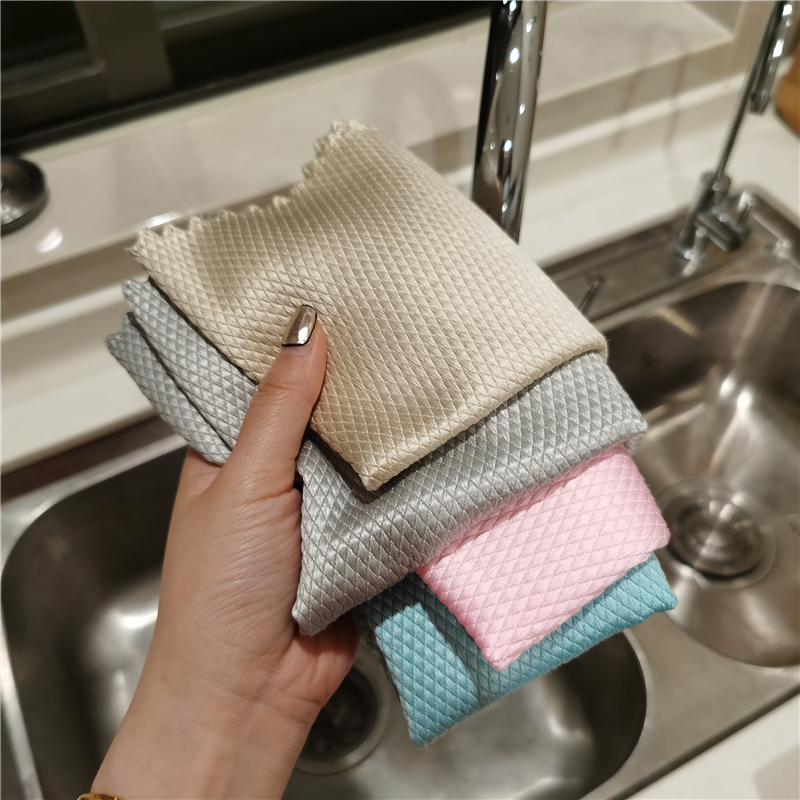 不留痕鱼鳞抹布清洁布去油无痕