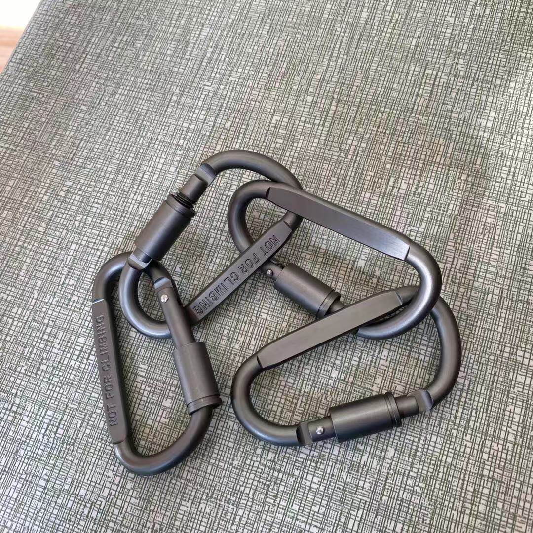 户外用品！加粗8cm带锁D型登山扣铝合金背包扣