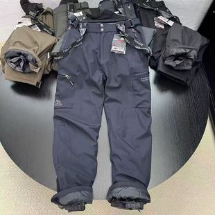 【俄单-御寒保暖+3D立裁】冬季户外滑雪裤防风防水登山背带裤棉裤