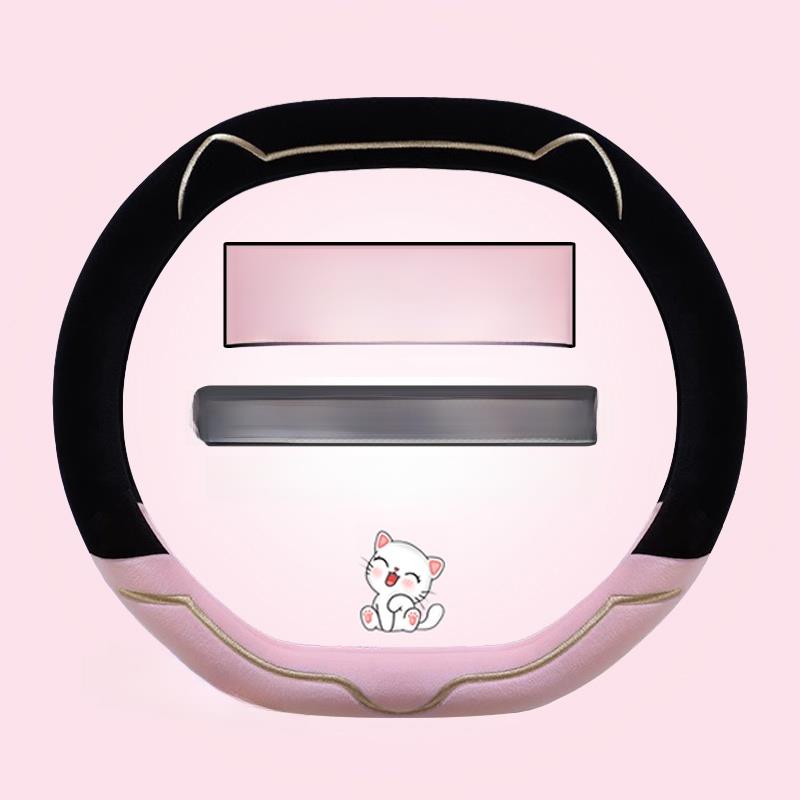 东风标致508L 4008 5008防滑408 308标志e2008方向盘套冬季毛绒女