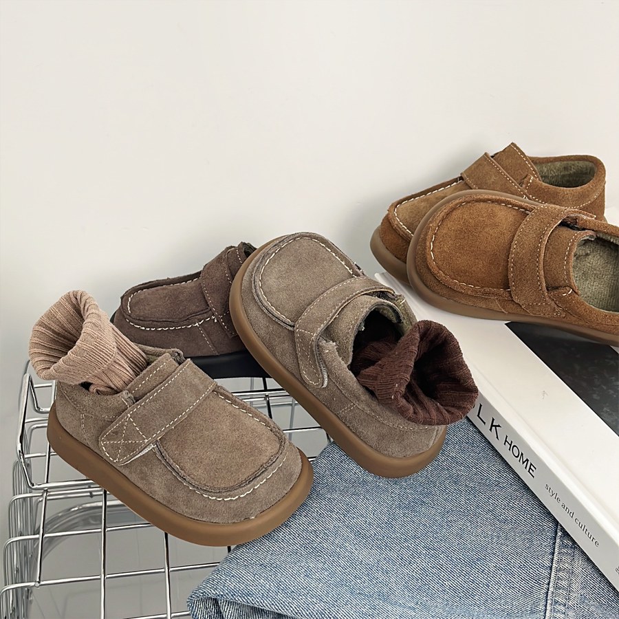 秋冬全牛皮男女童美拉德低帮皮鞋