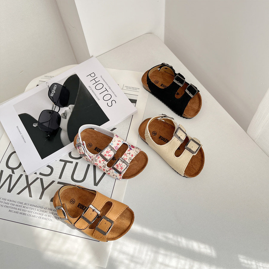 2025夏款勃肯亲子鞋软木底凉鞋魔术贴露趾男女童沙滩鞋韩版一字拖,童鞋/婴儿鞋/亲子鞋,凉鞋,淘宝优惠券,粉丝福利购,淘宝优惠卷