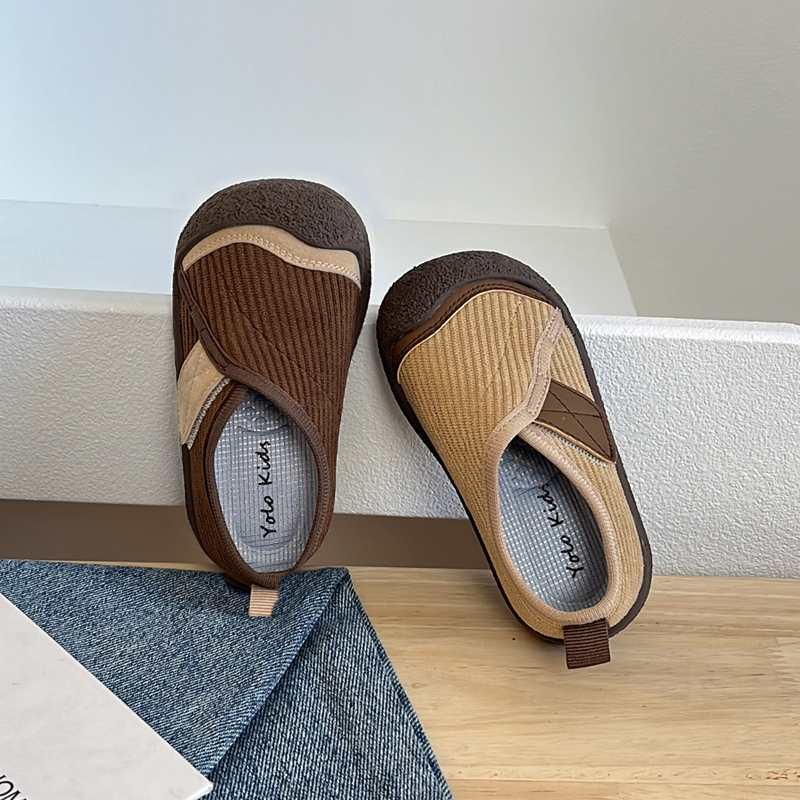 灯芯绒新款秋季女童帆布鞋森系风