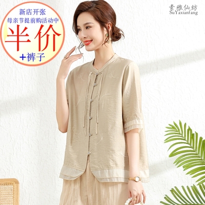 绣花棉麻时尚套装亏本厂家直销