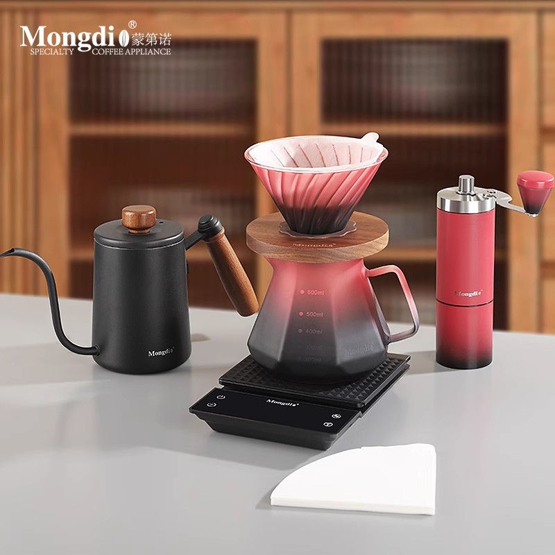Mongdio手冲咖啡壶套装V60咖啡过滤杯分享壶手冲壶手磨咖啡机器具