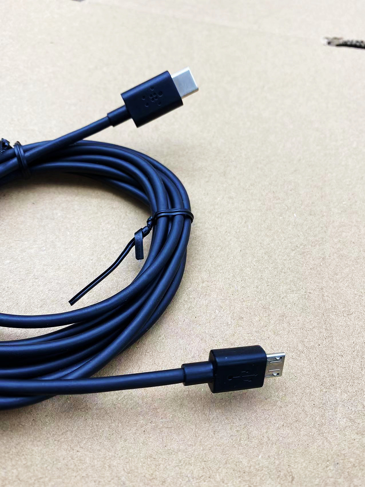 type-c转安卓数据线micro usb接口转tpc转接线usb-c充电器线黑色