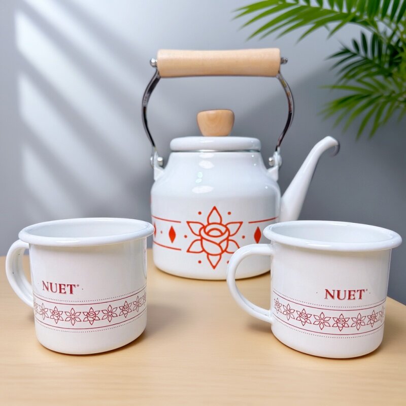 尾单搪瓷壶 水壶 茶壶 油壶 冷水壶