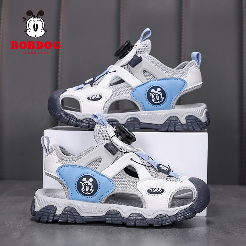 巴布豆儿童夏季包头凉鞋男童鞋防臭沙滩鞋中小童学生防滑运动凉鞋