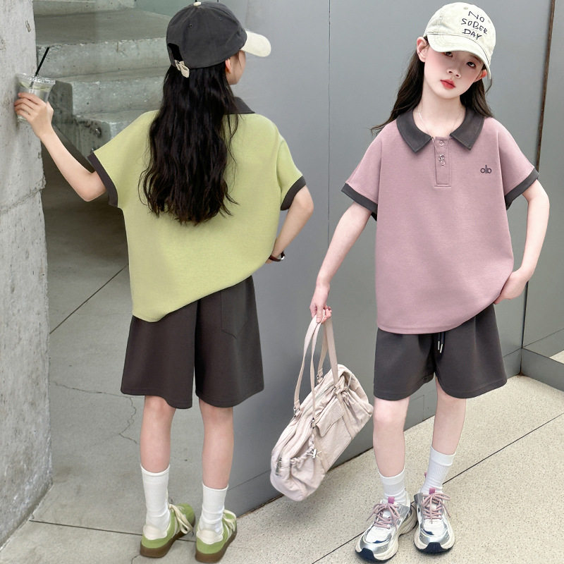 韩国运动休闲套装女童夏